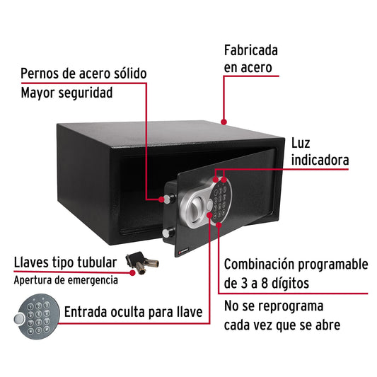 Caja fuerte de seguridad electrónica de acero para laptop con combinación programable