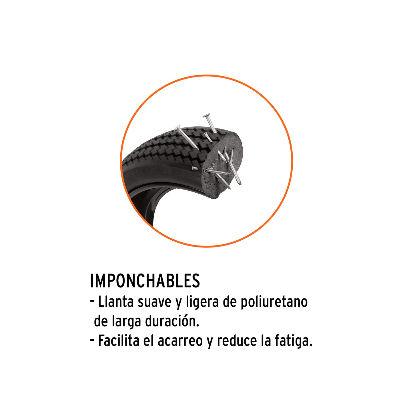 Carretilla Llanta Sólida de 4.5ft3