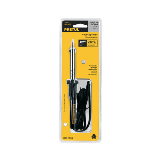 Cautín de 30 W tipo lápiz para trabajo ligero