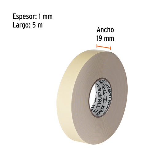Cinta doble cara fina 19 mm
