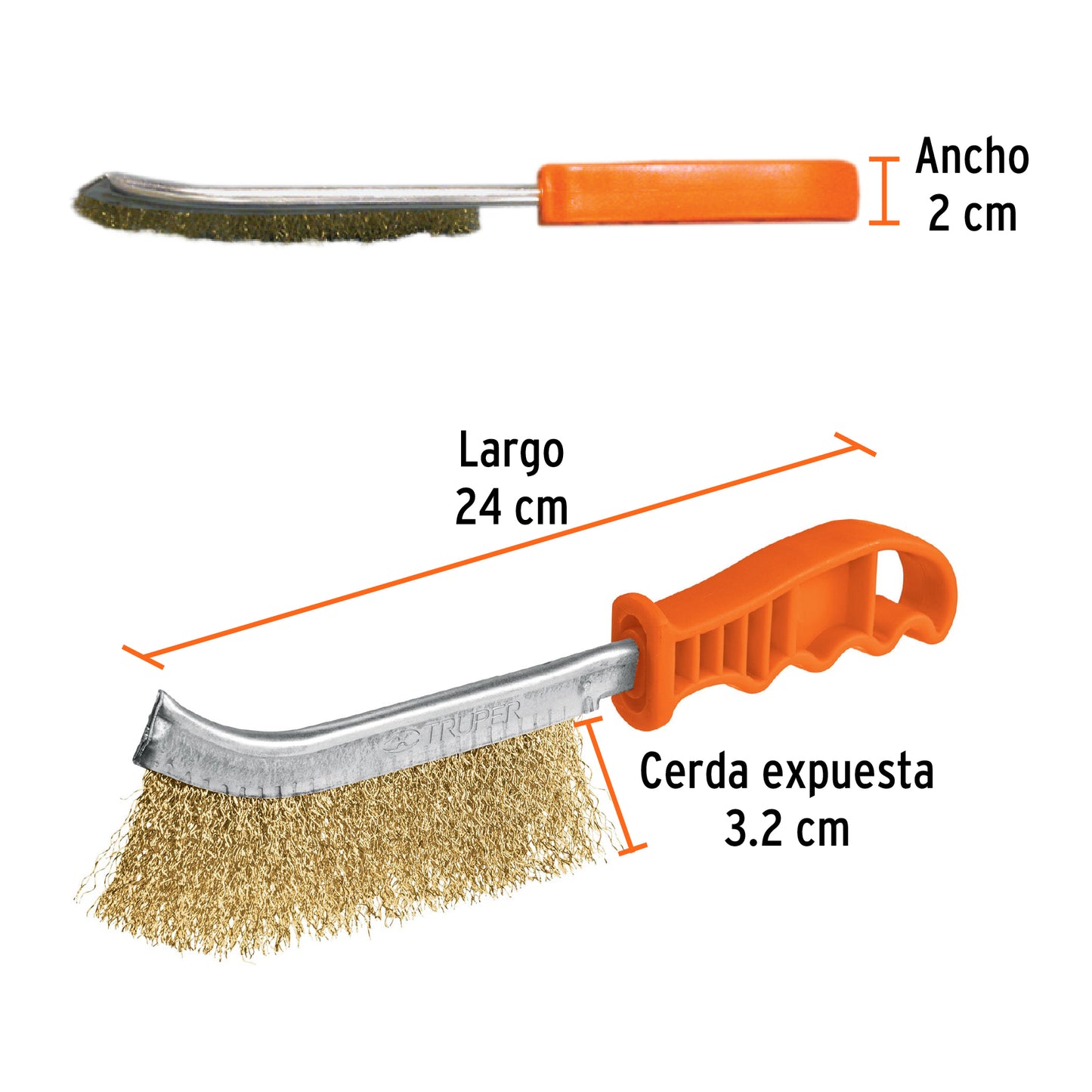 Cepillo Curvo Anti-Chispa, Alambre Ondulado