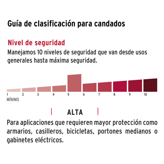 Candado de hierro de 63 mm con gancho largo