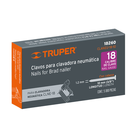 Caja 5000 clavos calibre 18 10 mm