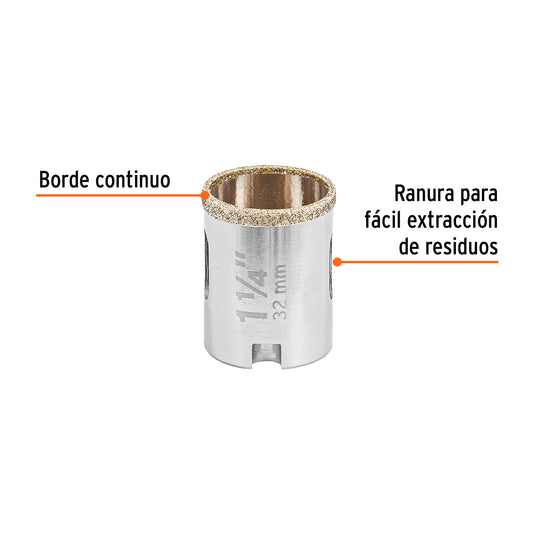 Brocasierra diamante 1-1/4" borde continuo · vista 2