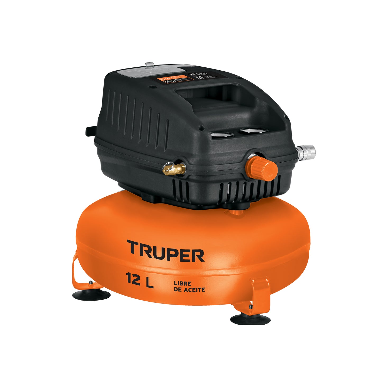 Compresor libre de aceite de 12 L y 1 HP para uso profesional