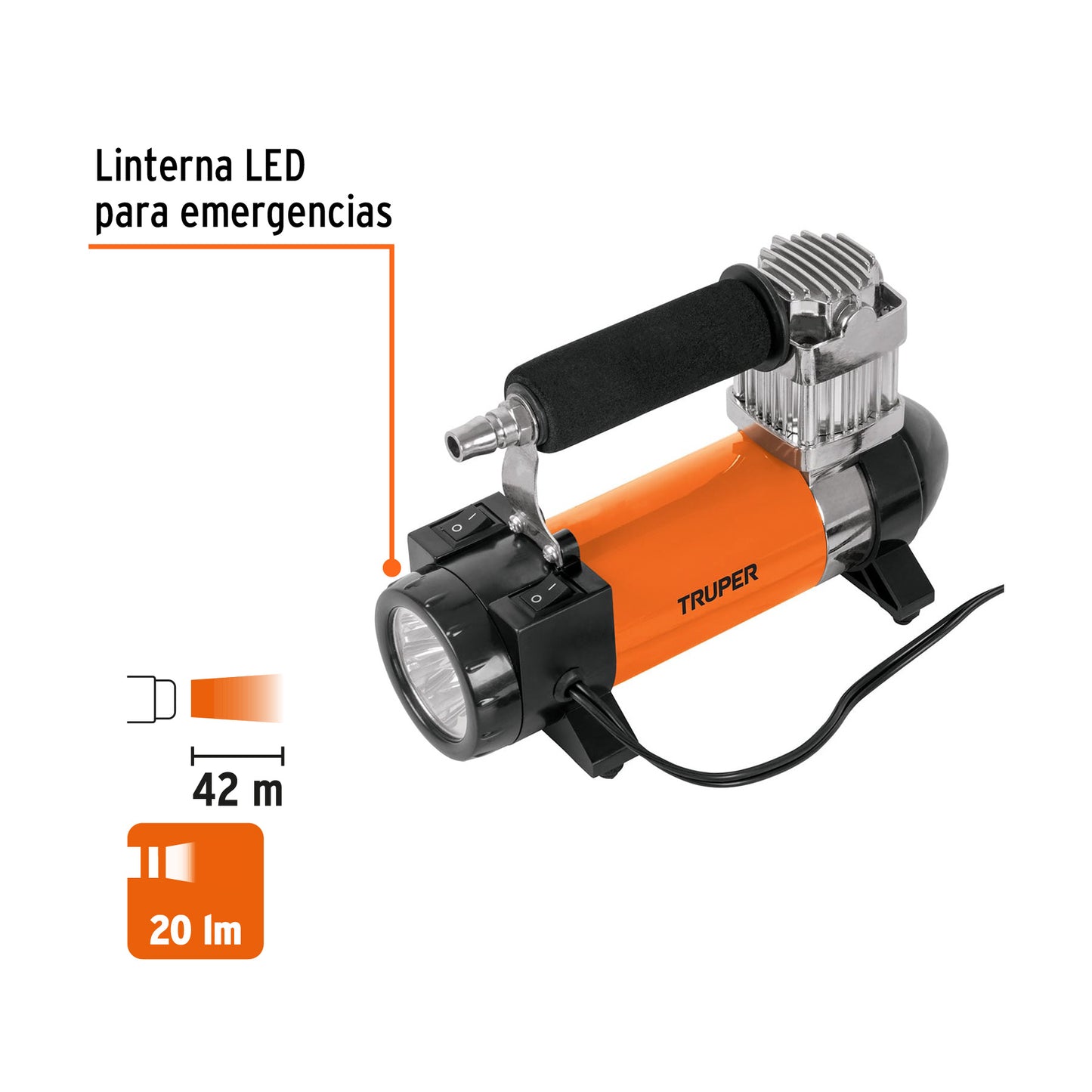 Compresor de aire portátil de 12 V con maletín