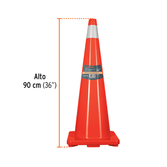 Cono de precaución de 90 cm