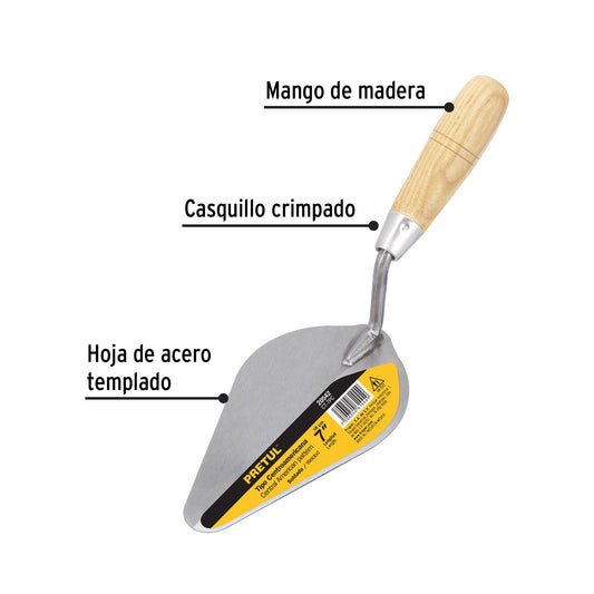 Cuchara para albañil de 7 pulgadas tipo Centroamericana