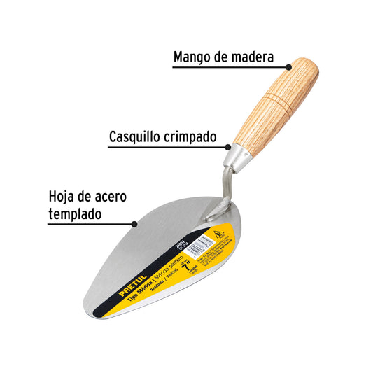 Cuchara para albañil de 7" tipo Mérida