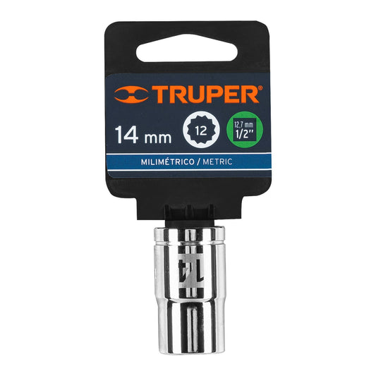 Dado 14 mm 12p cuadro 1/2pulg