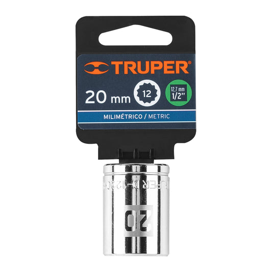 Dado 20 mm 12p cuadro 1/2pulg