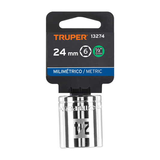 Dado 24 mm 6p cuadro 1/2pulg
