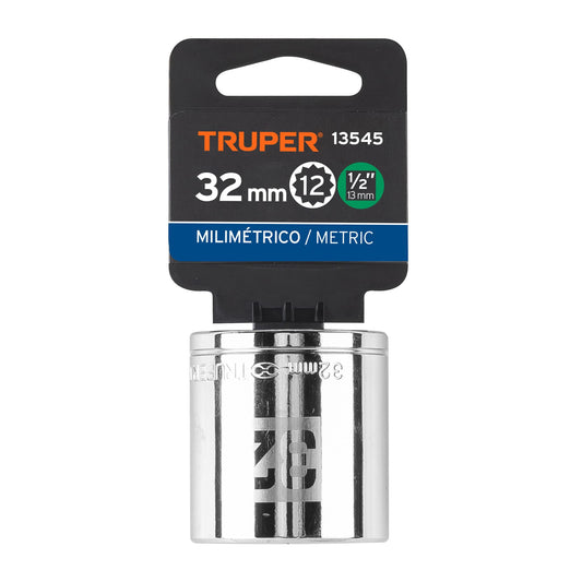 Dado 32 mm 12p cuadro 1/2pulg