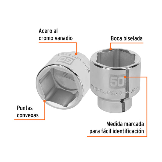 Dado de 50 mm, 6 puntas, cuadro 3/4" · vista 2