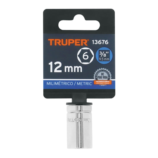 Dado 12 mm cuadro 3/8 pulg