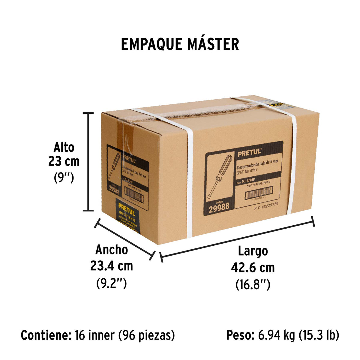 Desarmador de caja 3/16" mango de PVC · vista 8