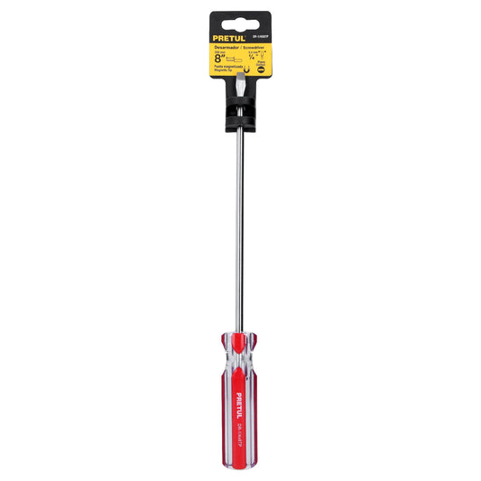 Desarmador plano de 1/4 x 8 con mango de PVC