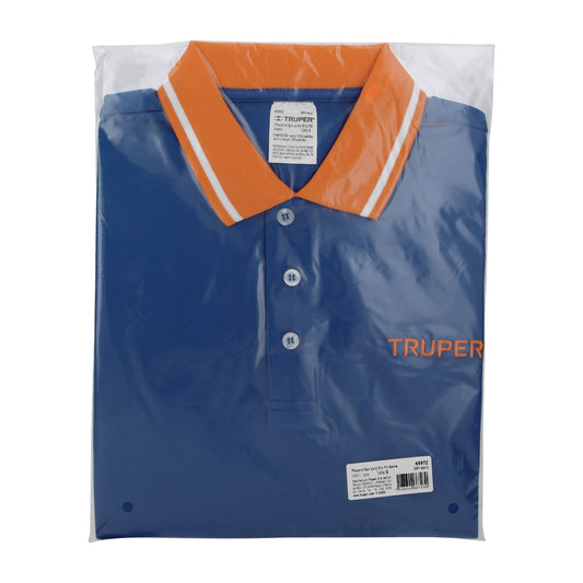 Playera polo performance para mujer color azul en talla G