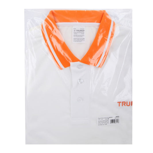 Playera polo performance para hombre blanca talla extra grande