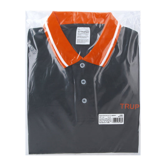 Playera polo performance para hombre gris talla grande
