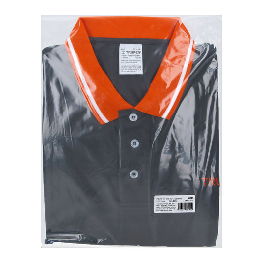 Playera polo performance para hombre gris talla extra extra grande