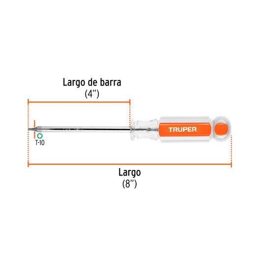 Desarmador Punta Torx T10 Mango Acetato