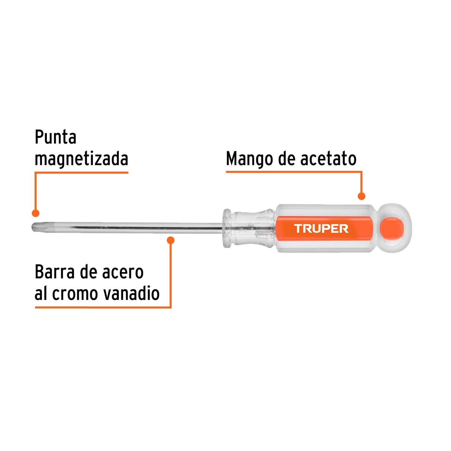 Desarmador Punta Torx T27 Mango Acetato
