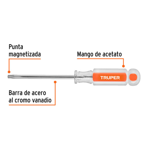 Desarmador Punta Torx T30 Mango Acetato