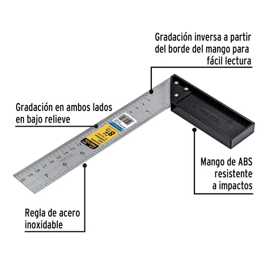 Escuadra para carpintero con mango 8