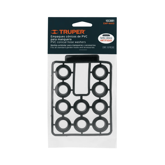 Bolsa con 10 empaques antifuga de PVC para manguera