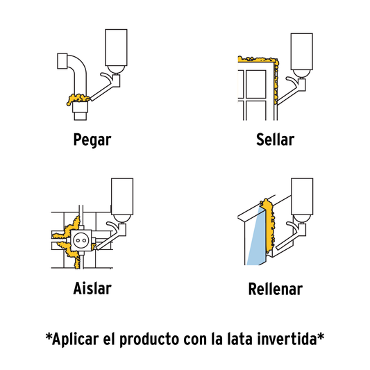 Espuma expansiva de poliuretano 750 ml