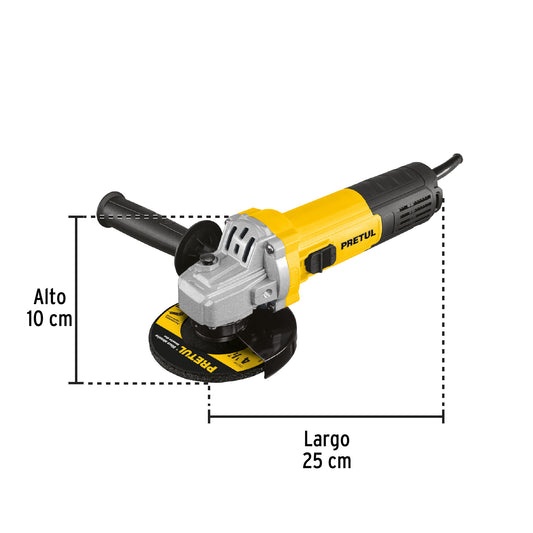 Esmeriladora angular de 700 W y con interruptor de uso continuo