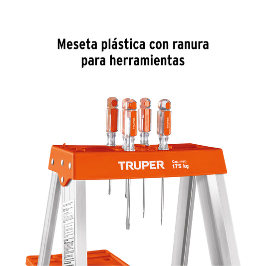 Escalera de tijera tipo II con bandeja 9 peldaños
