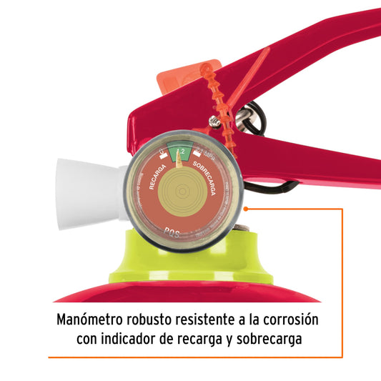 Extintor portátil recargable 1 kg polvo