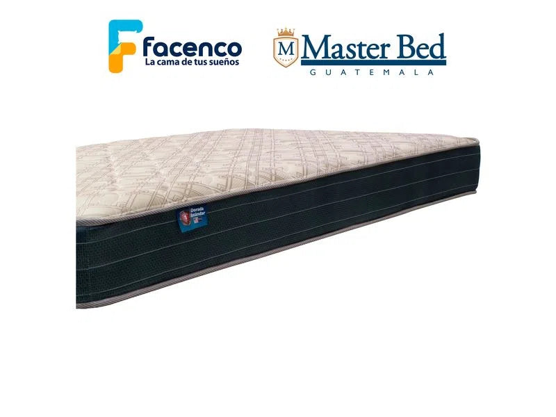 Colchón Marca Masterbed Dorada Estandar Tamaño Individual Confort Suave