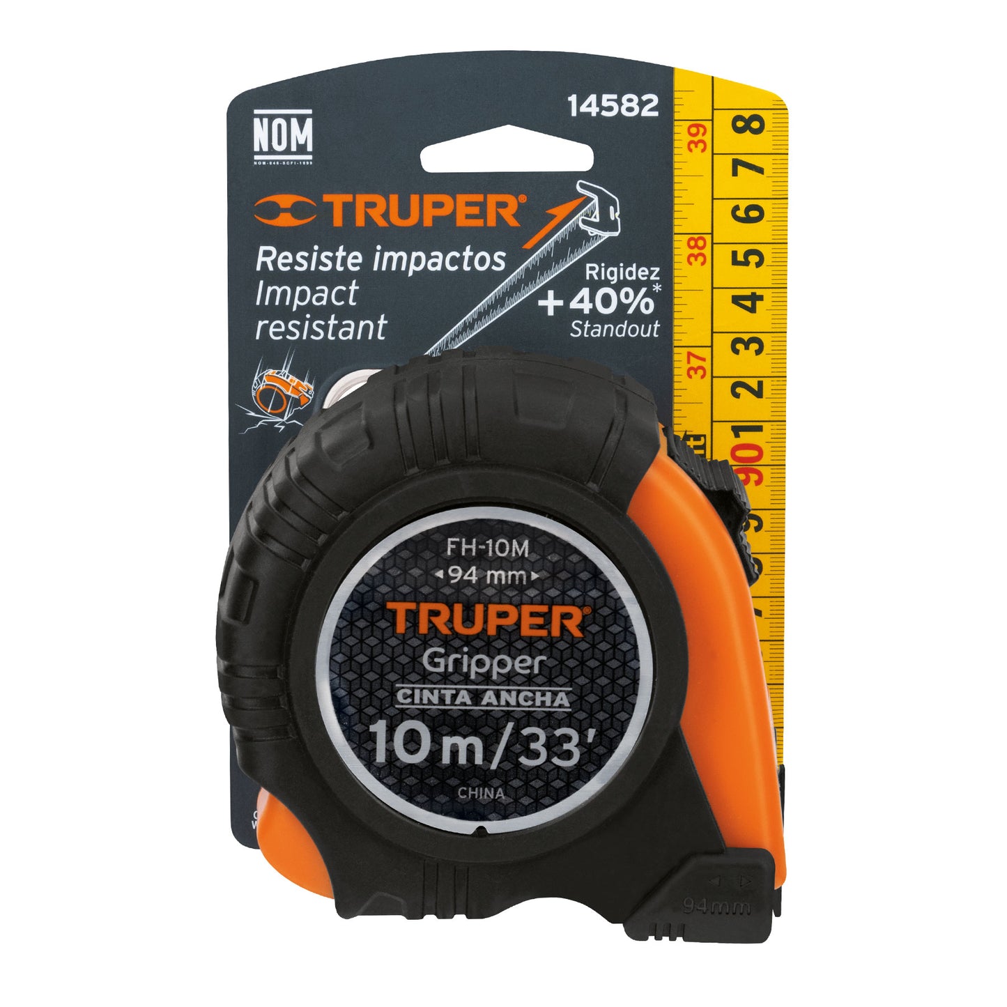 Cinta métrica Gripper contra Impactos 10m cinta 32 mm