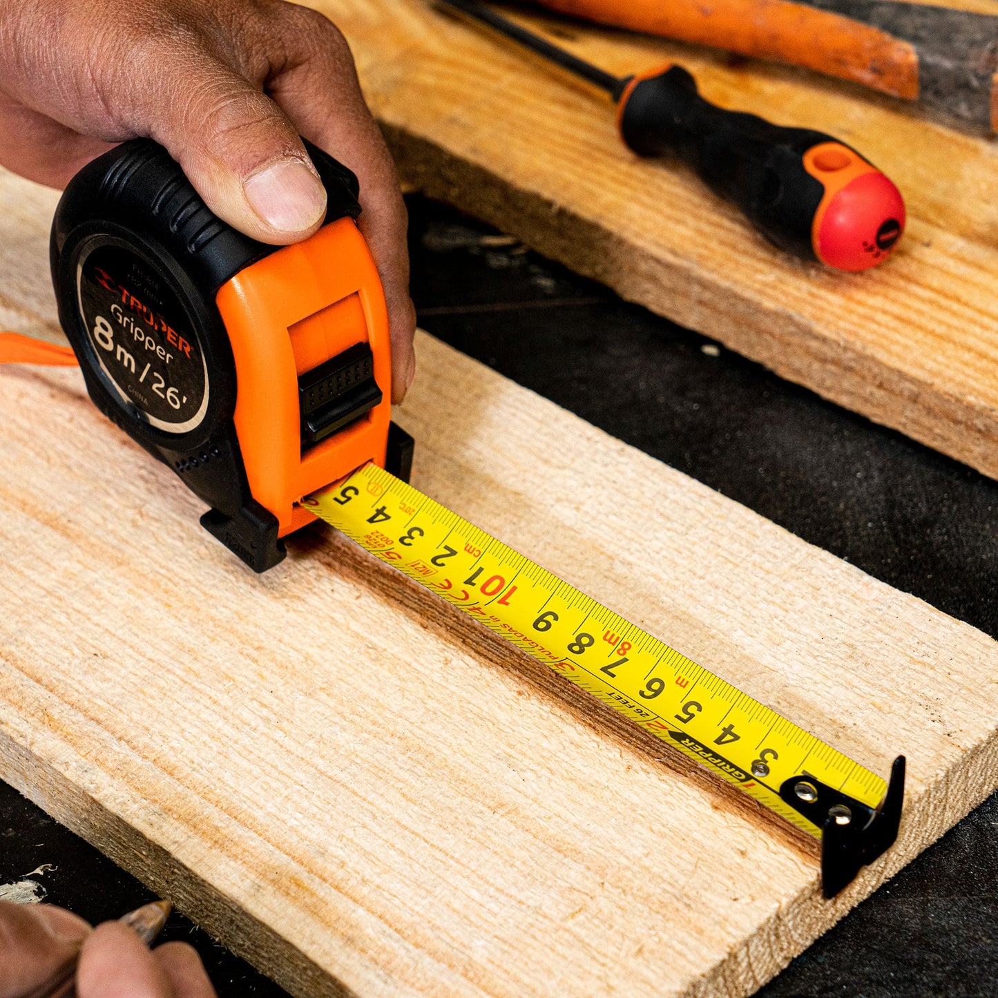 Cinta métrica Gripper contra Impactos 8 m cinta 25 mm