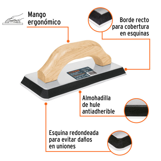 Flota de hule 9-1/2 pulg espesor 5/8 pulg - SKU 15428