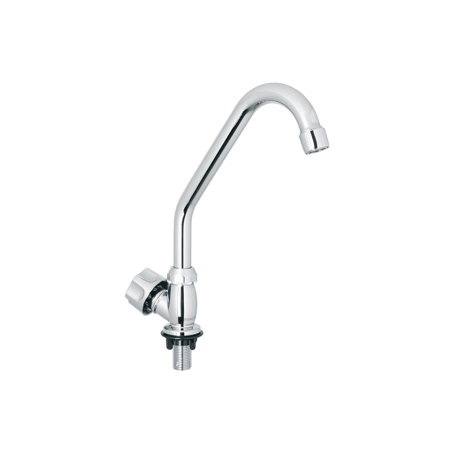 Llave individual para fregadero de ABS con cuello corto y maneral hexagonal