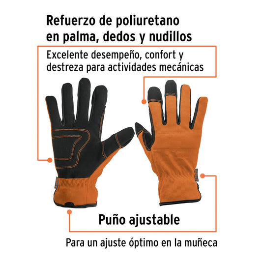 Guantes para mecánico palma reforzada