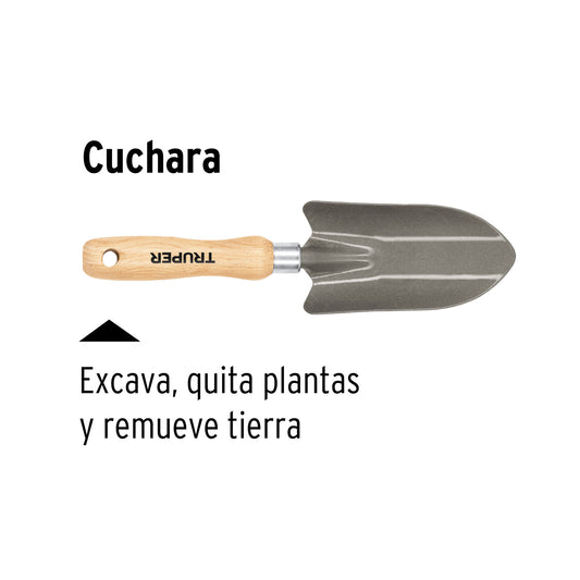 Cuchara para jardín mango 6 pulg