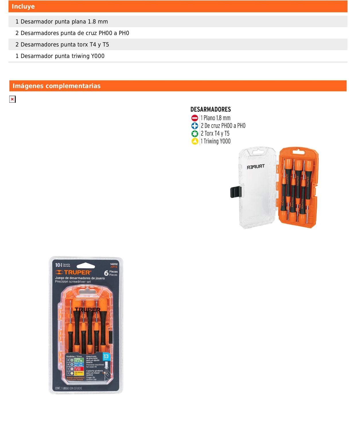 Juego con 6 desarmadores de precisión