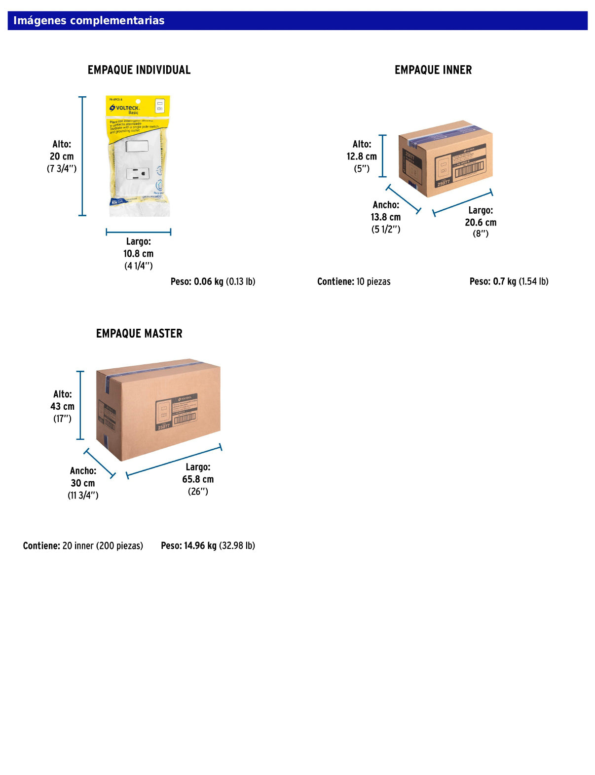Placa armada con contacto e interruptor sencillo de línea Basic