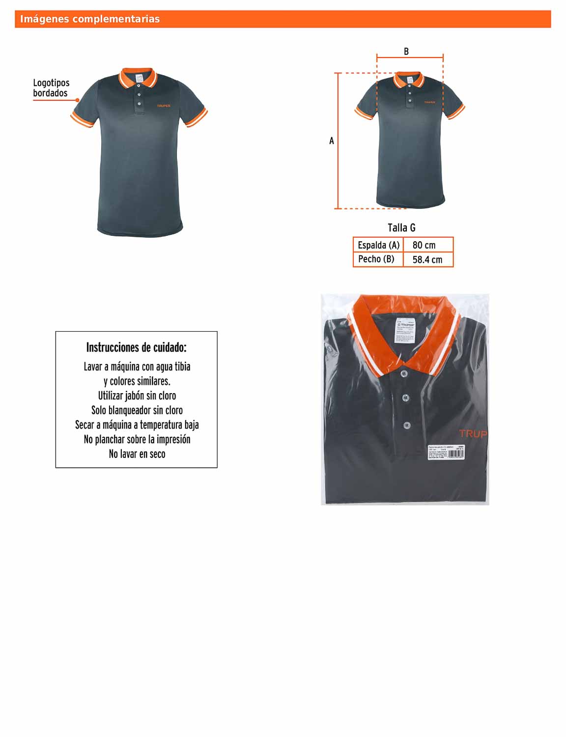 Playera polo performance para hombre gris talla grande