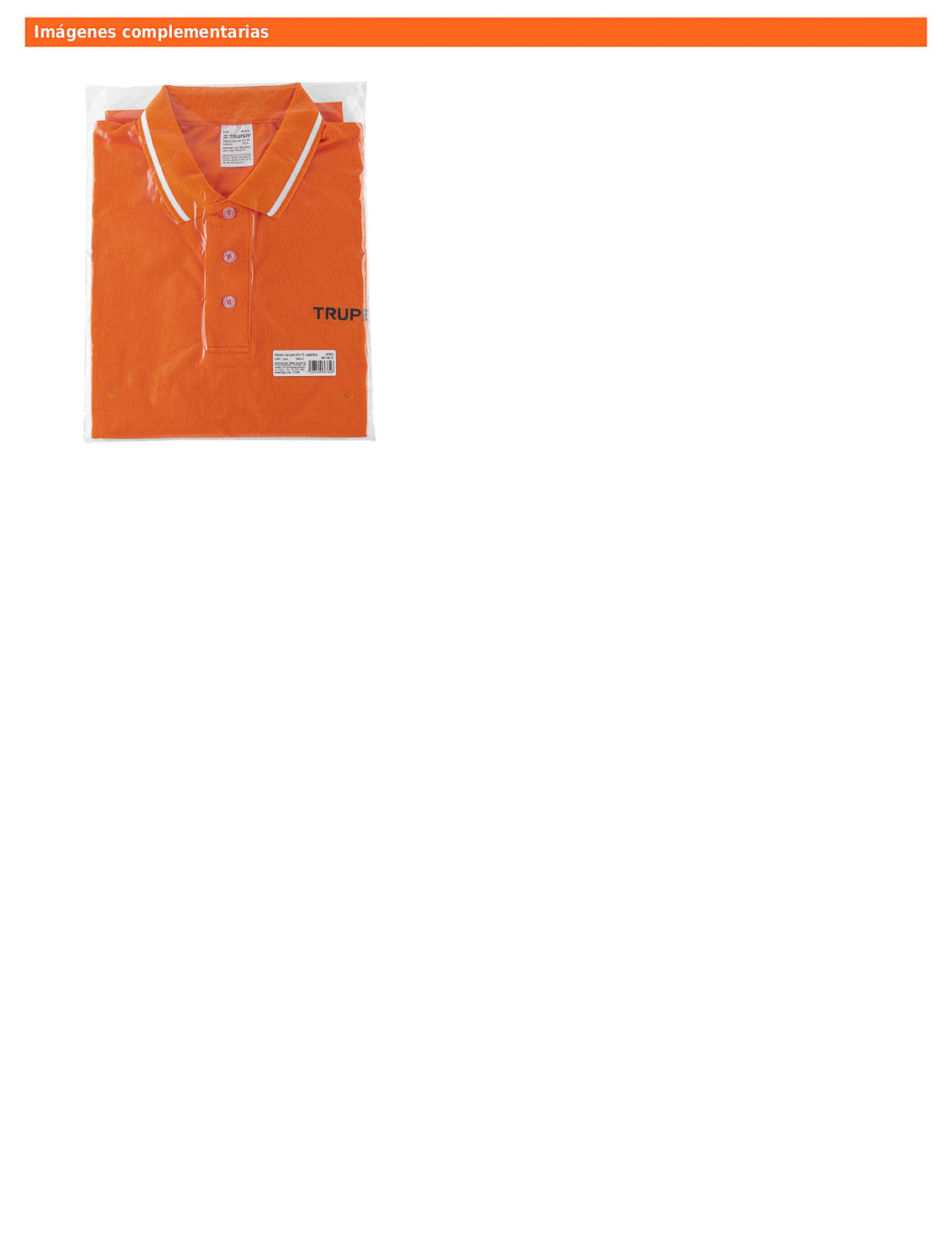 Playera polo performance para hombre naranja talla grande
