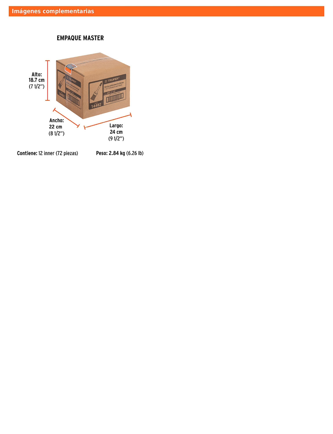 Brocha profesional de 1 1/2 pulgada con mango de plástico