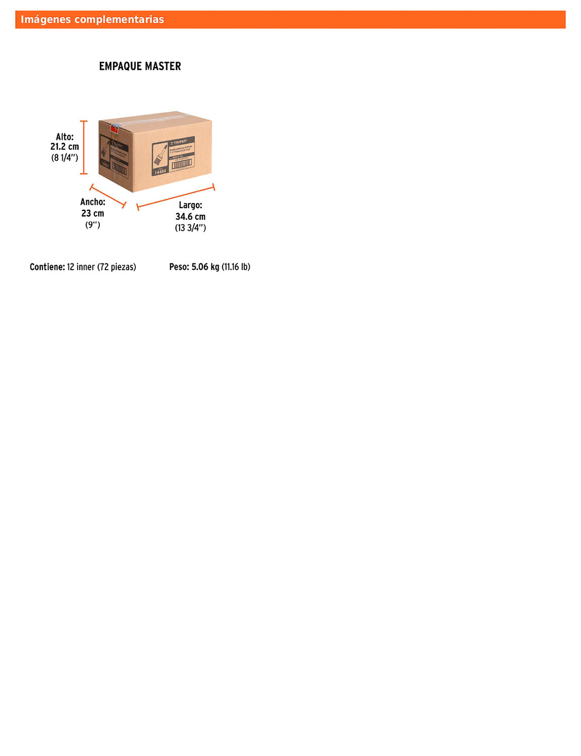 Brocha profesional de 2 1/2 pulgadas con mango de plástico