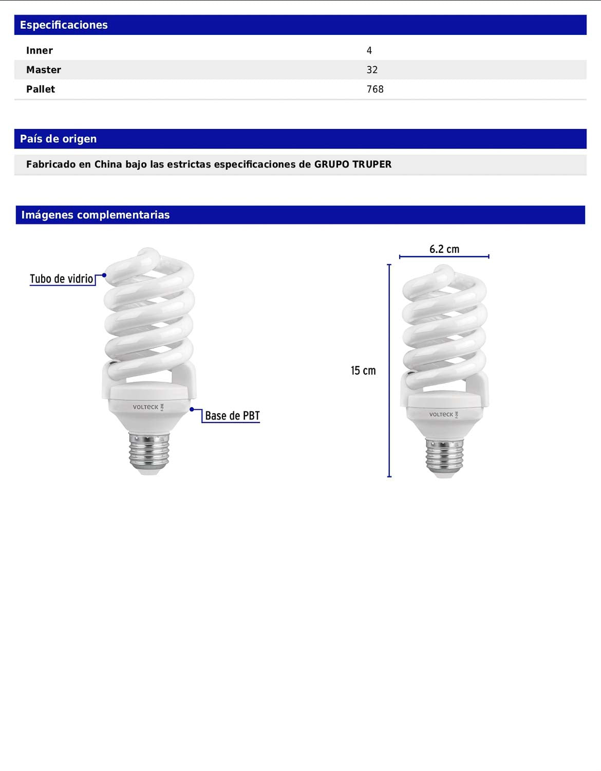 Lámpara espiral T4 de 24 W con luz de día