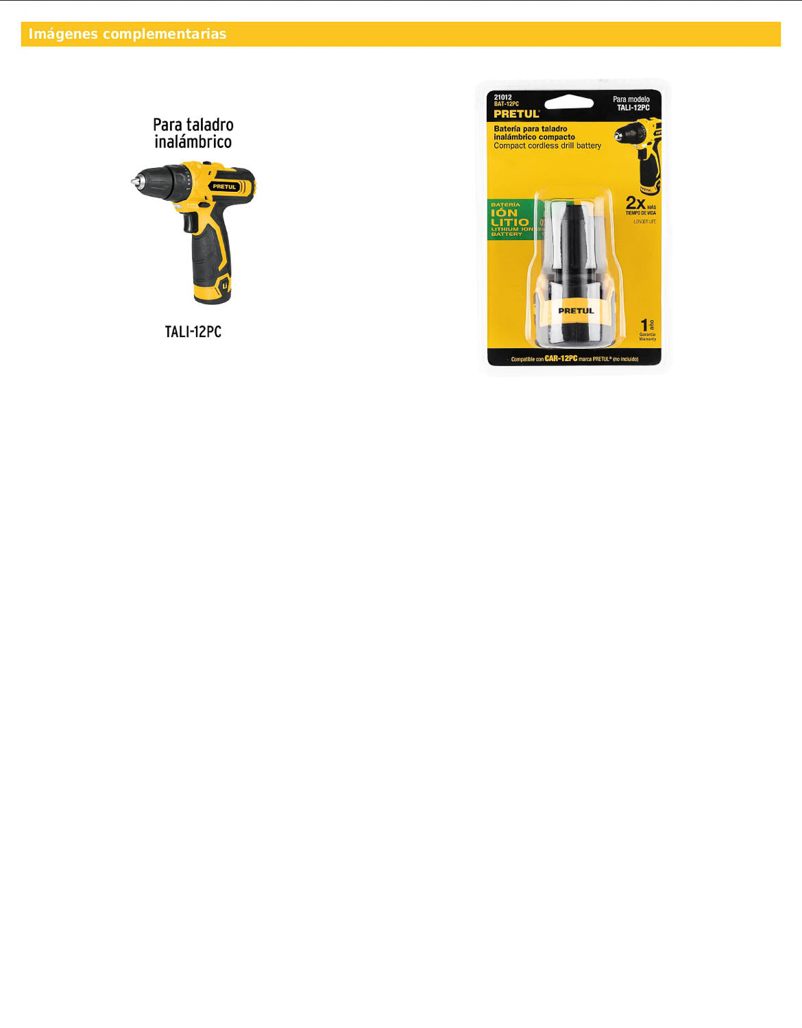Batería de ion litio de 12 V con capacidad de 1.3 Ah