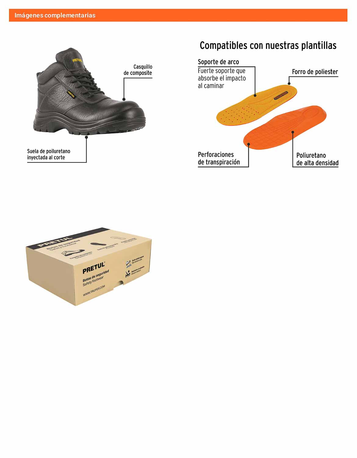 Bota de seguridad negra 25 casquillo